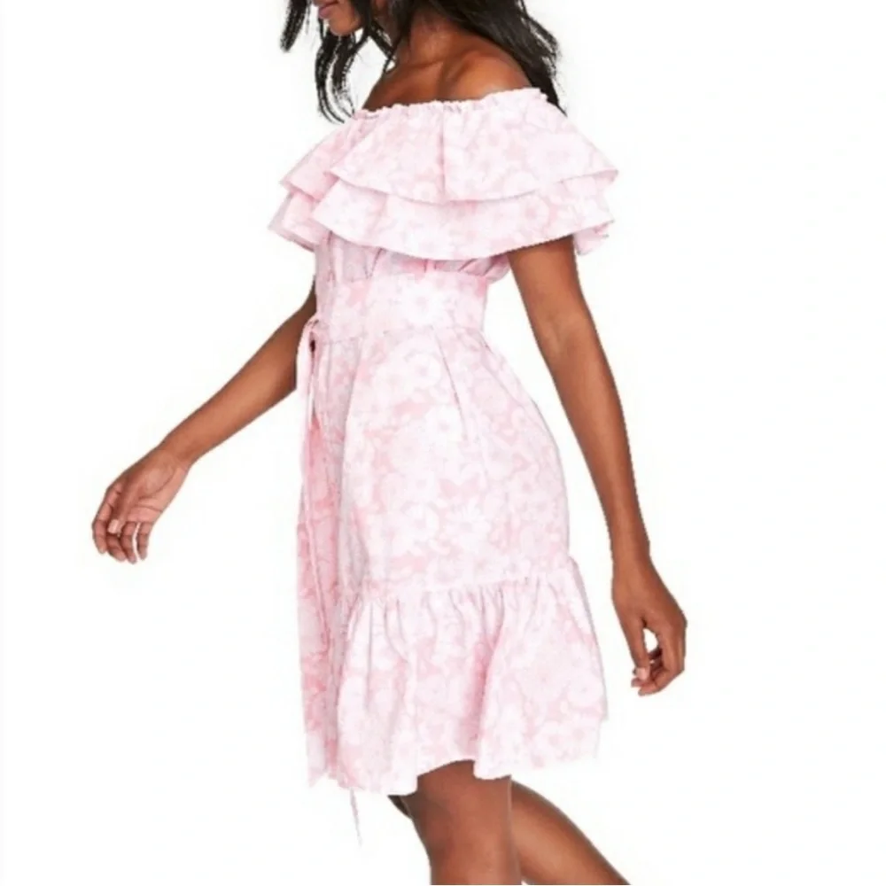 {NWT} Lisa Marie Fernandez x Target | Ruffle Off The Shoulder Floral Print Dress - Picture 16 of 16